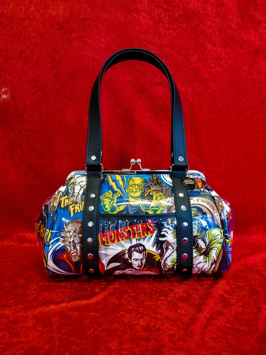 Midnight Monster Large Kisslock Handbag