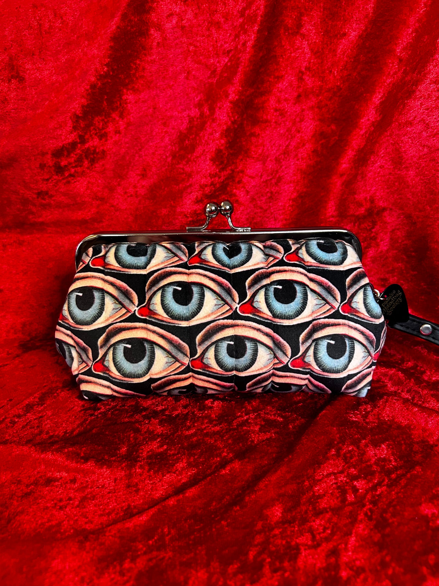 Creepy Eyes Mini Kisslock Handbag