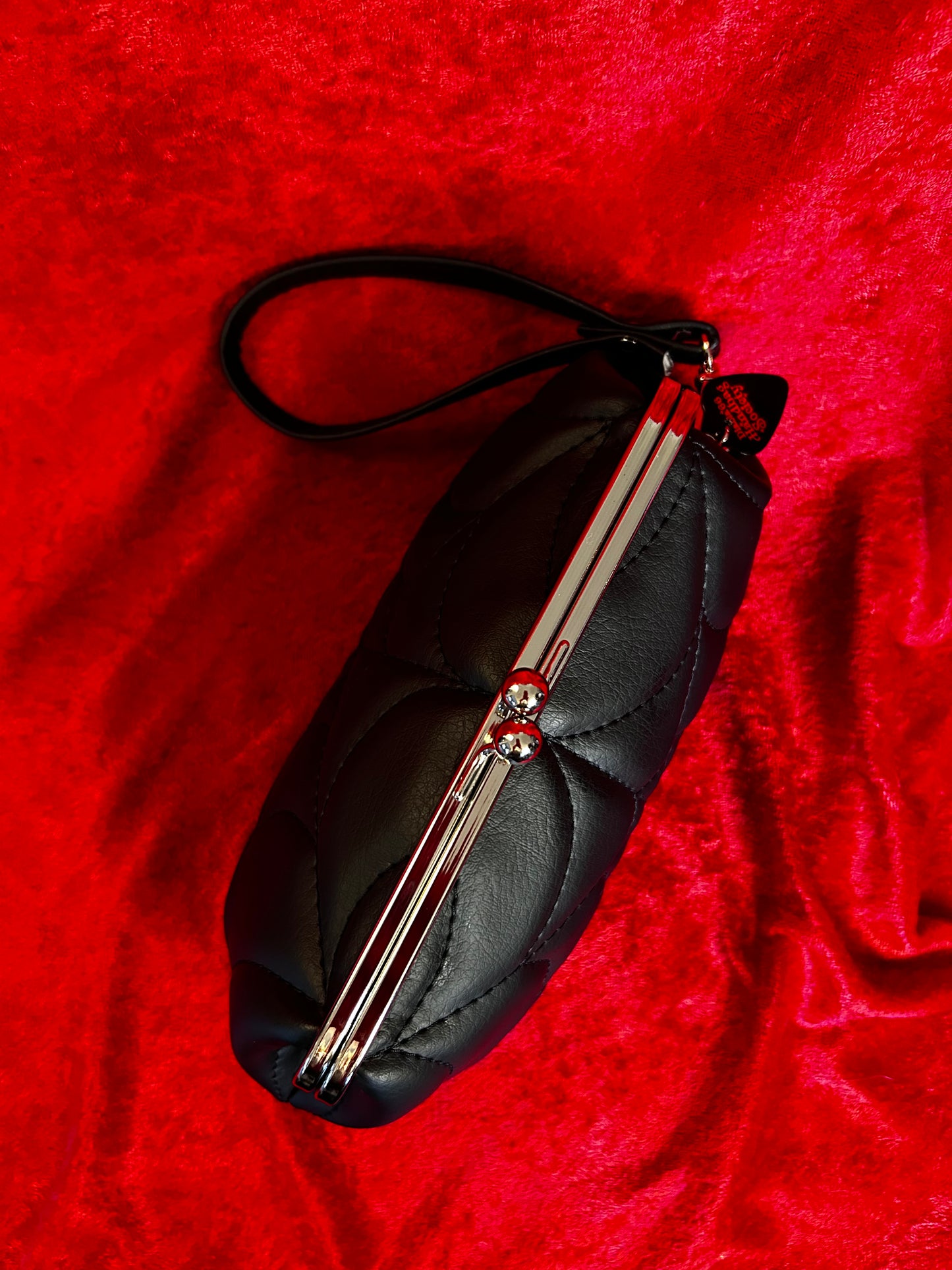 Black Spiderweb Mini Kisslock Bag