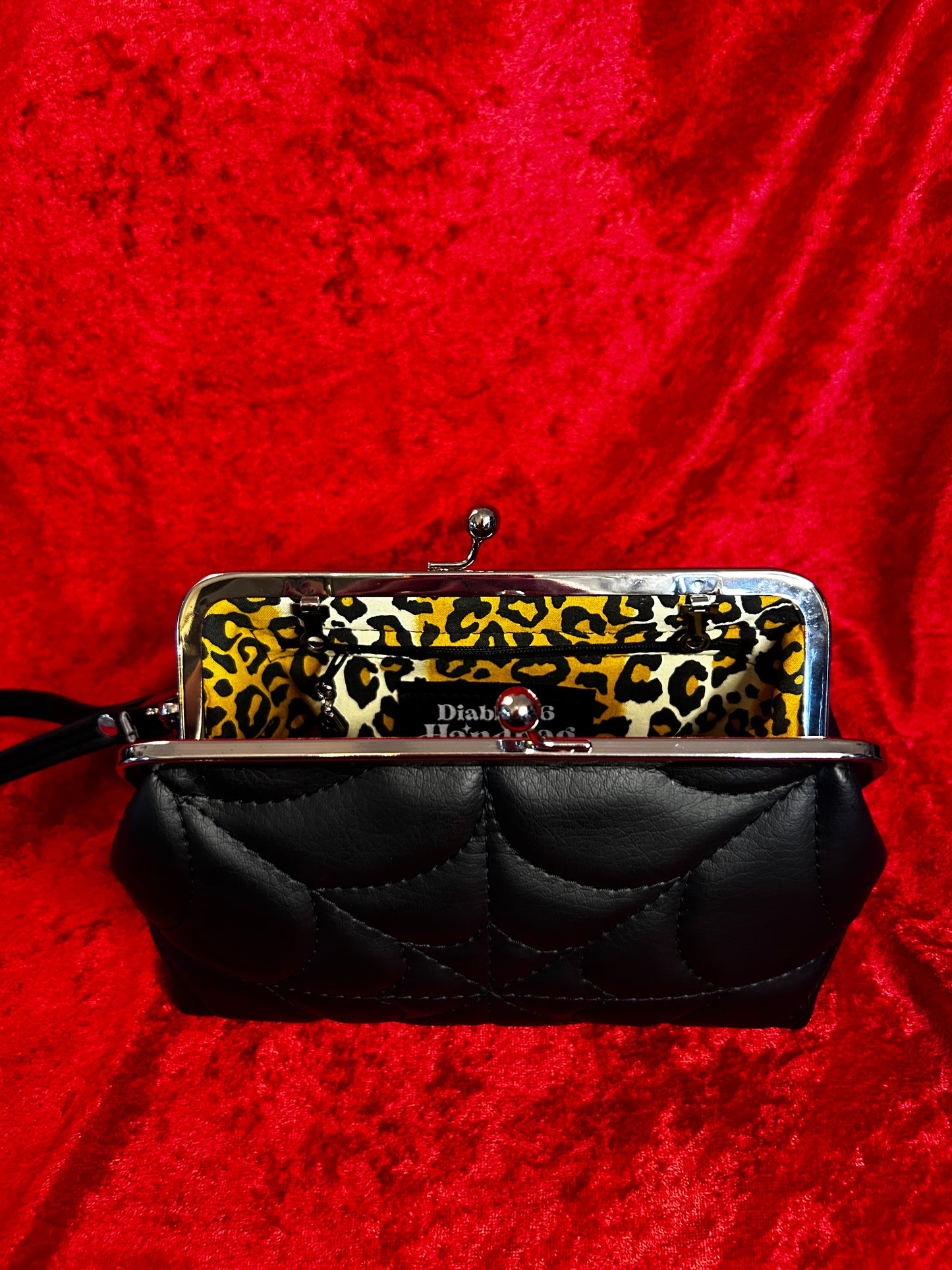 Black Spiderweb Mini Kisslock Bag