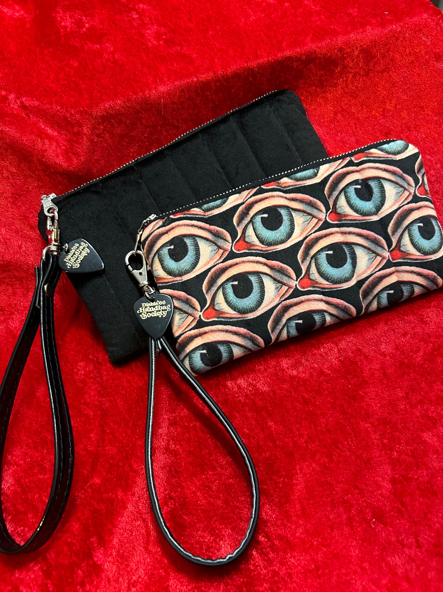 Creepy Eyes Wristlet
