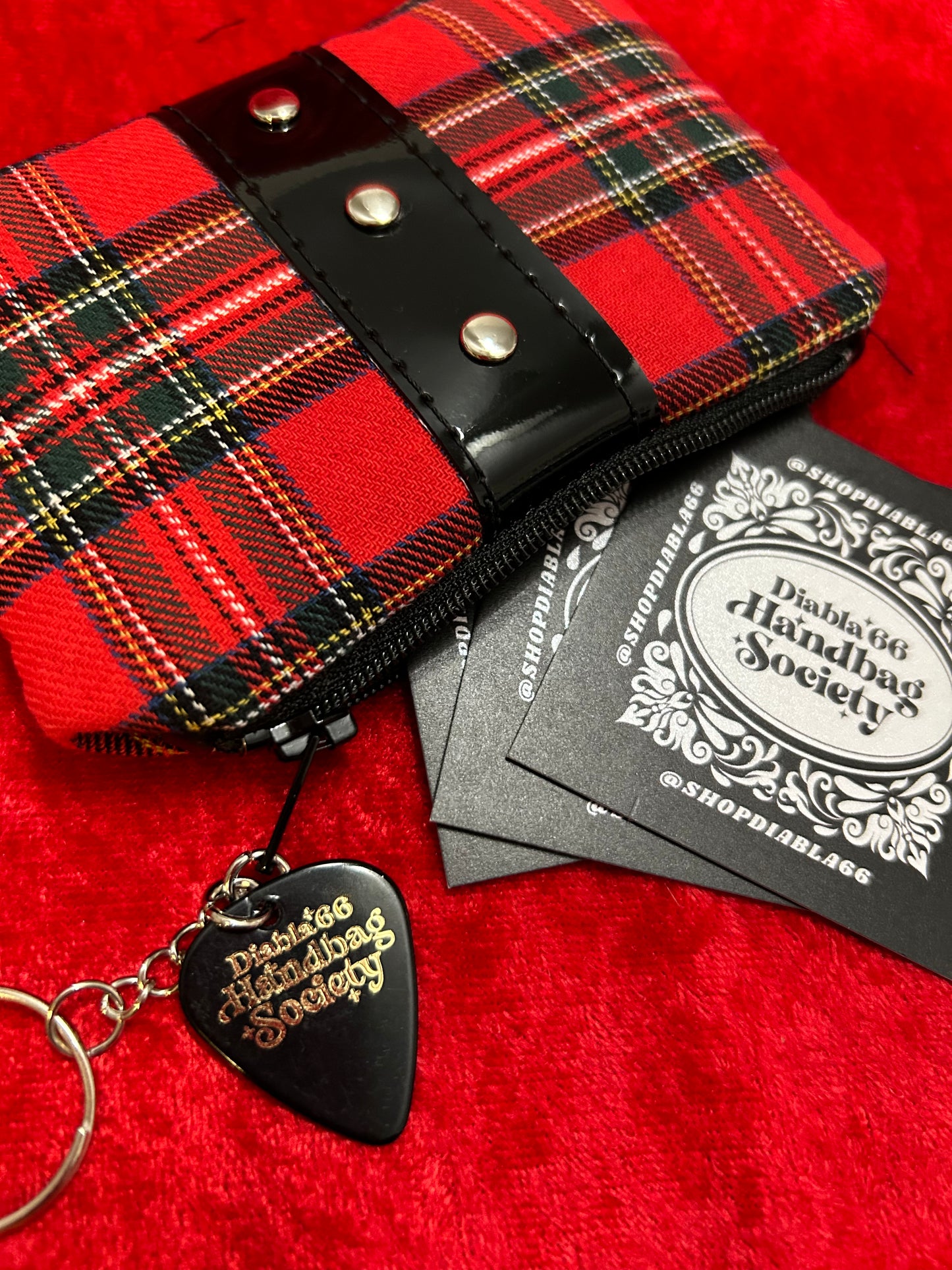 Tangled Up in Plaid Mini Pouch