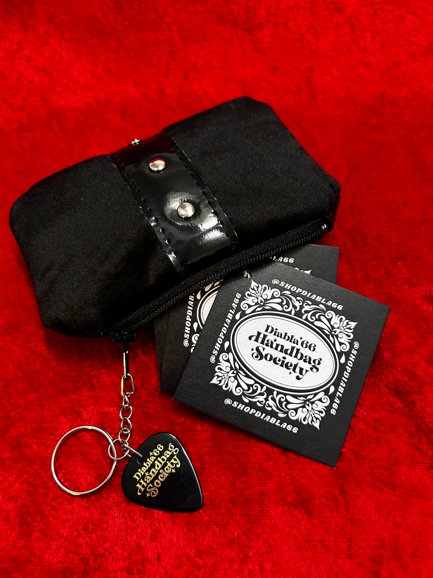 Black Velvet Mini Pouch