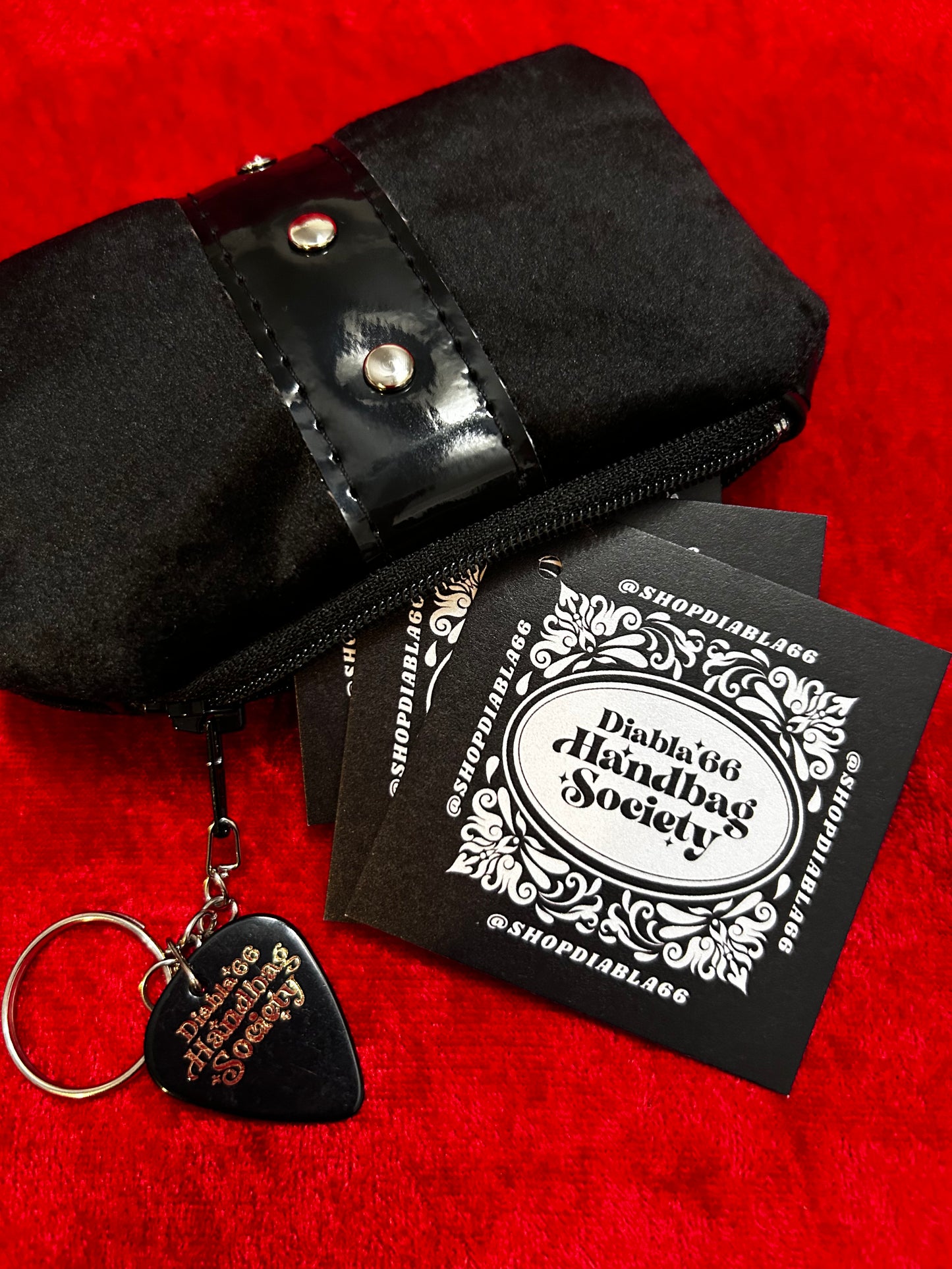 Black Velvet Mini Pouch