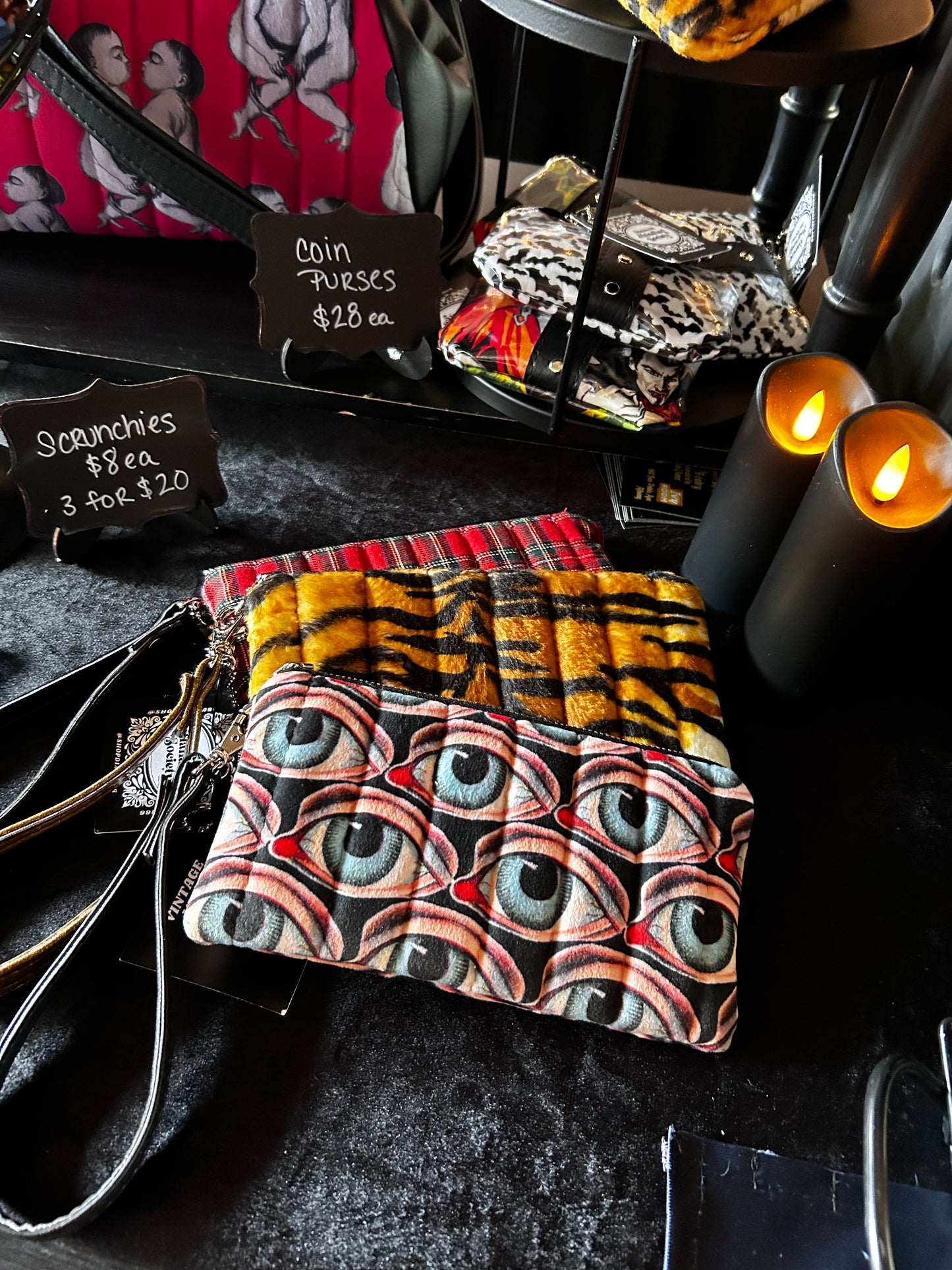 Creepy Eyes Wristlet