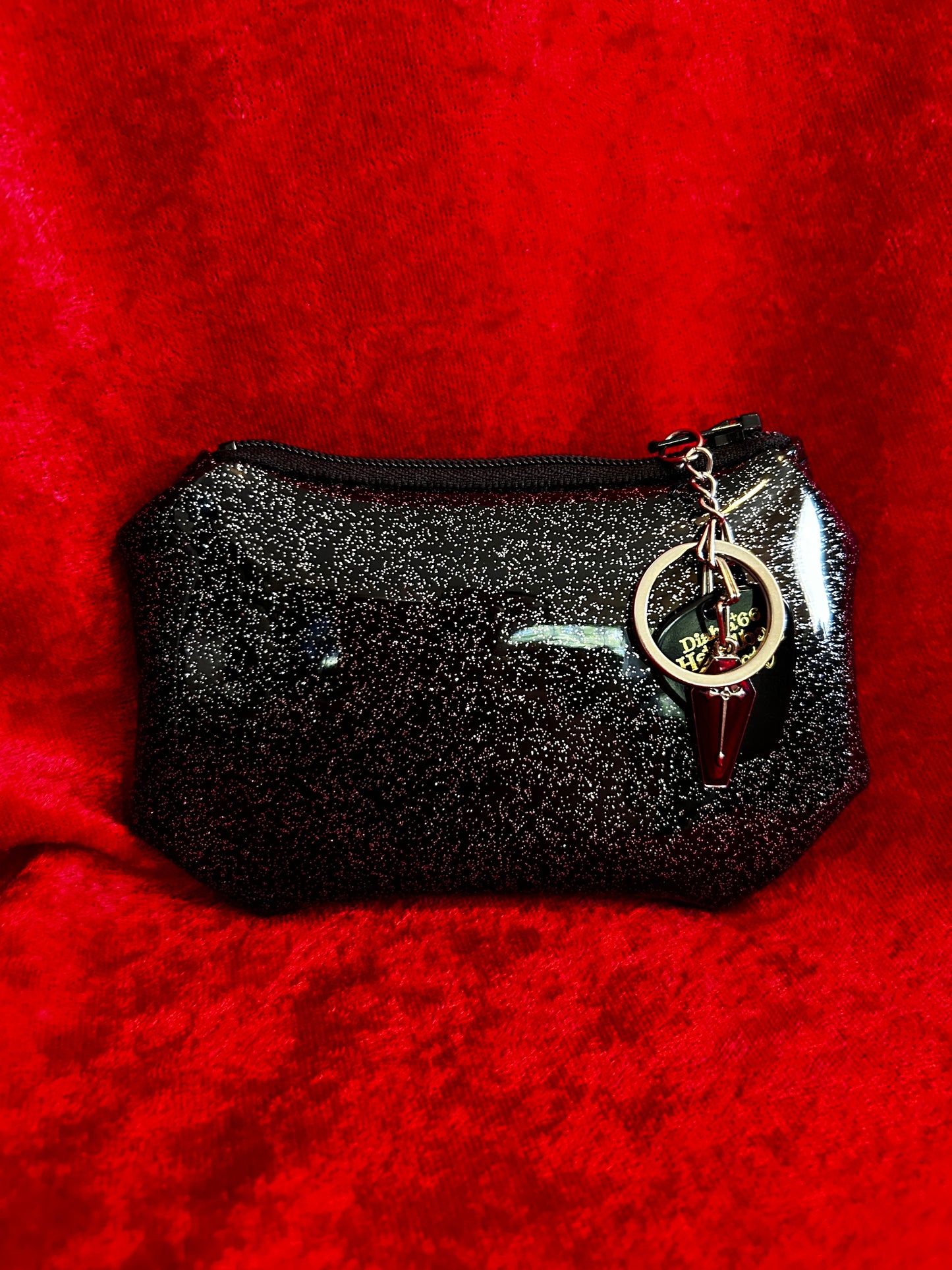 Gunmetal Glitter Galaxy Coin Pouch