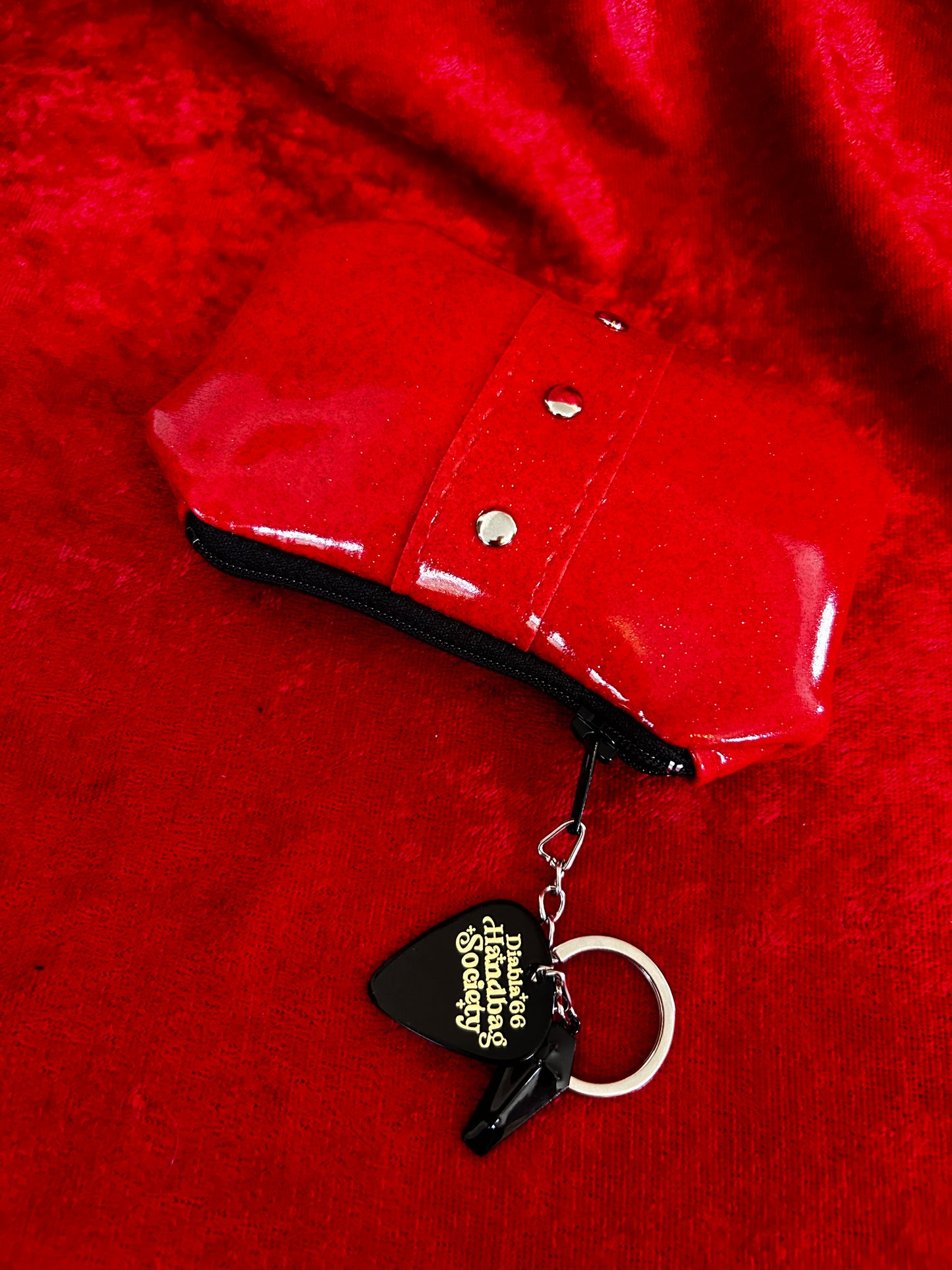 Red Glitter Galaxy Coin Pouch