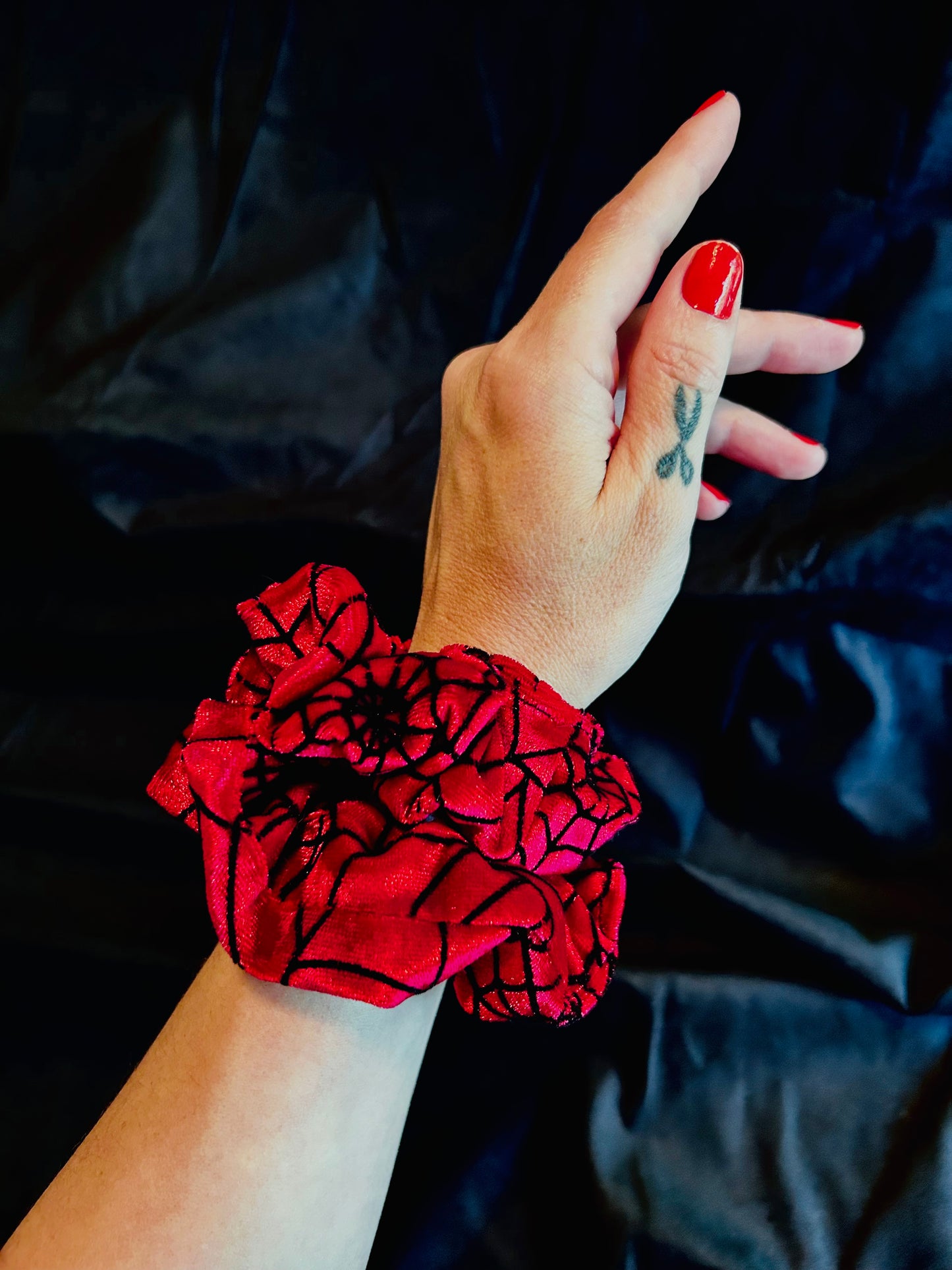 Crimson Webs Hair Srunchie *Exclusive*