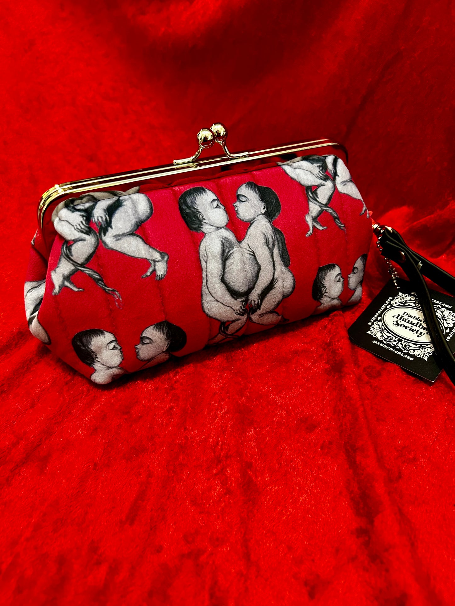 Conjoined Twins Mini Kisslock Handbag