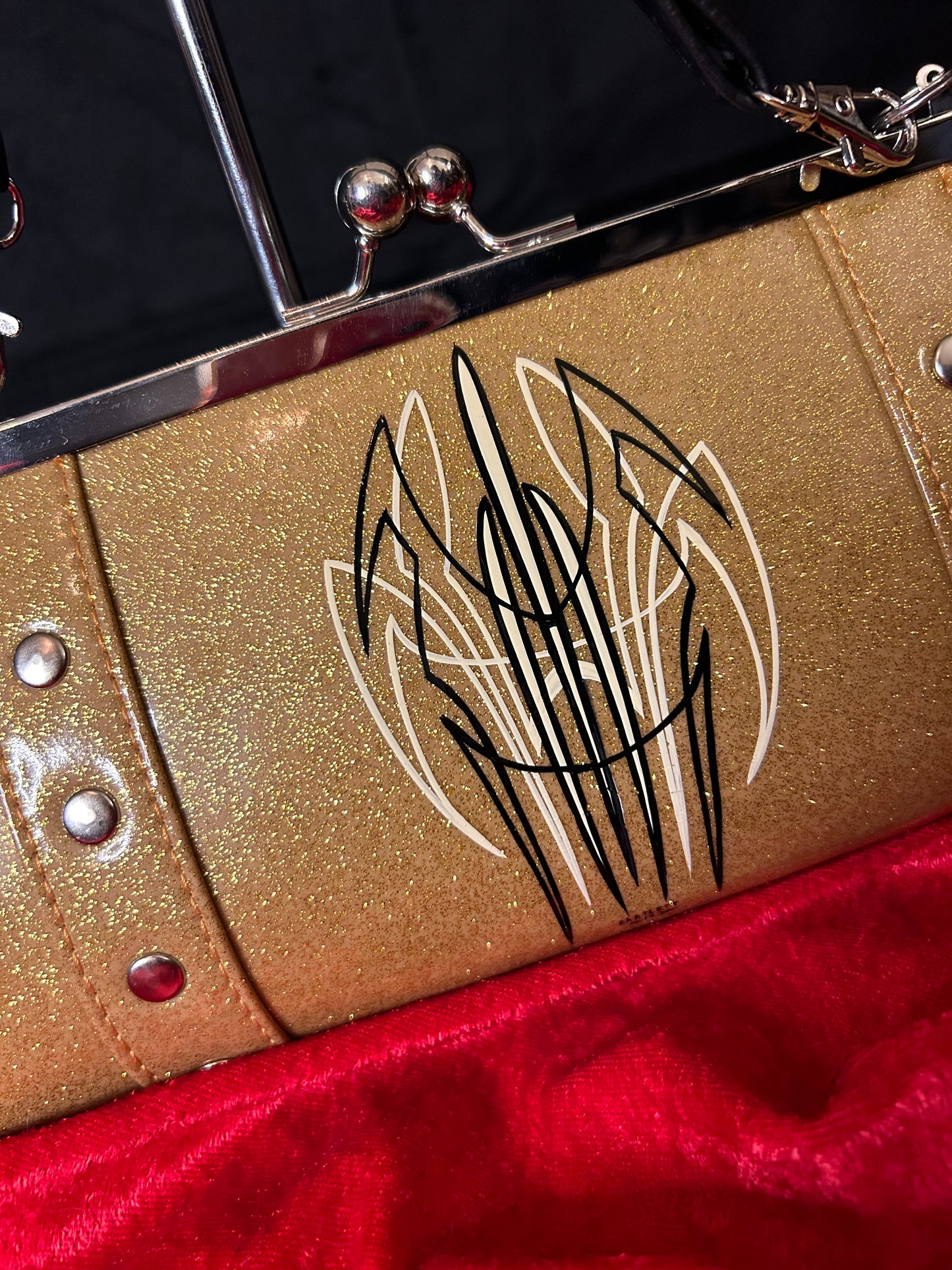 FINAL SALE Custom Pin-Striped Clutch
