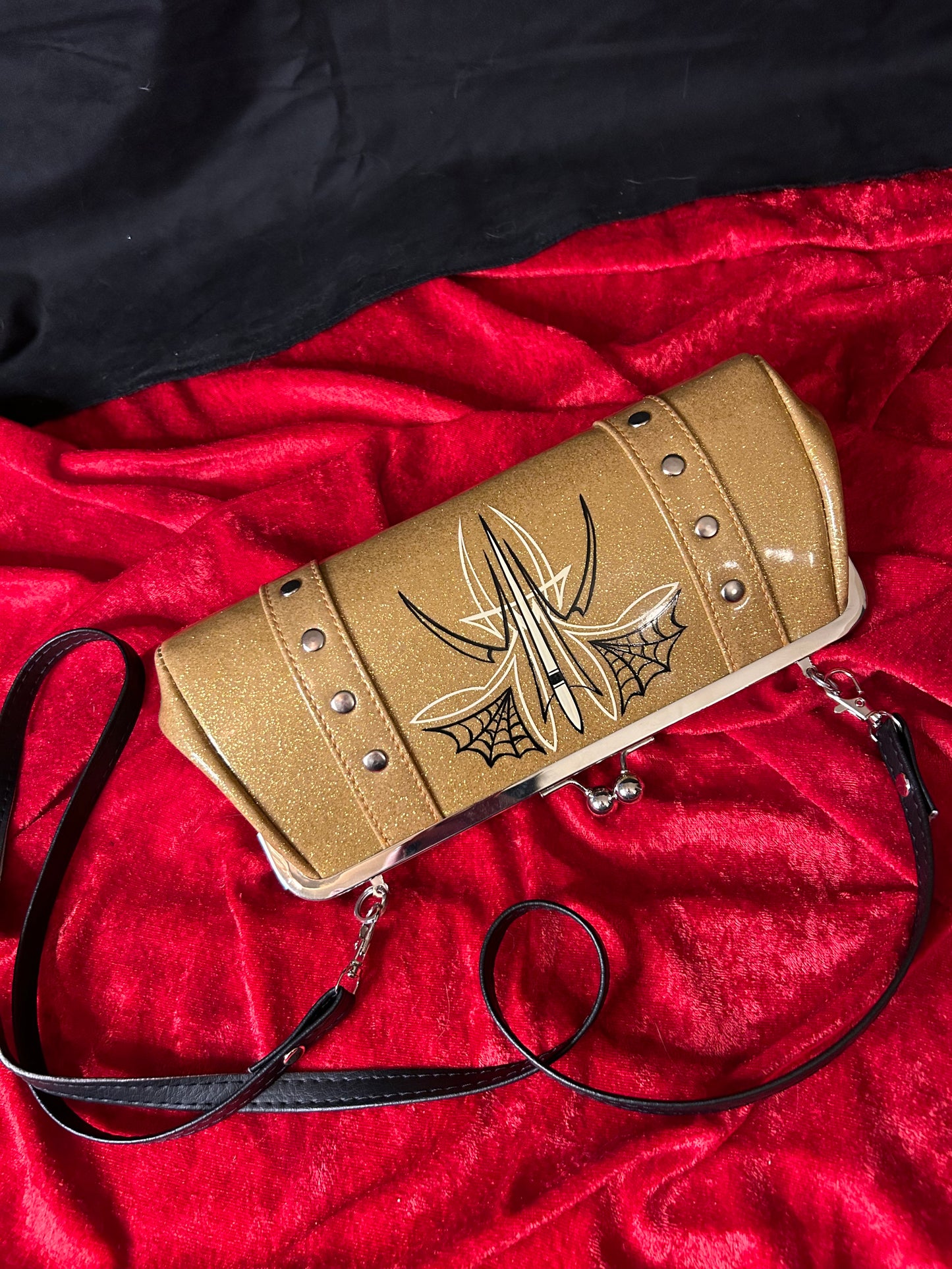 FINAL SALE Custom Pin-Striped Clutch