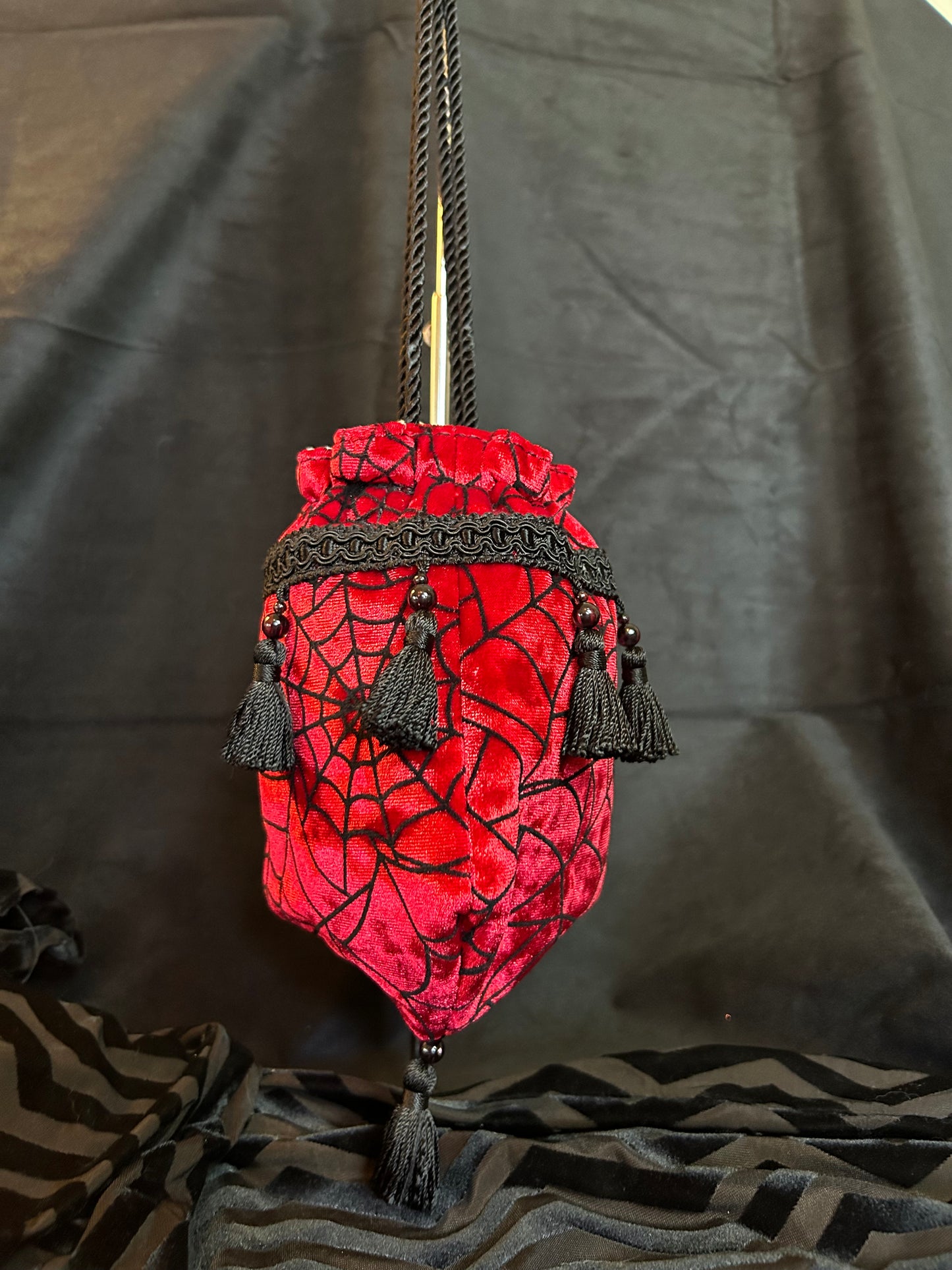 Crimson Webs Mini Drawstring Bag *Exclusive*