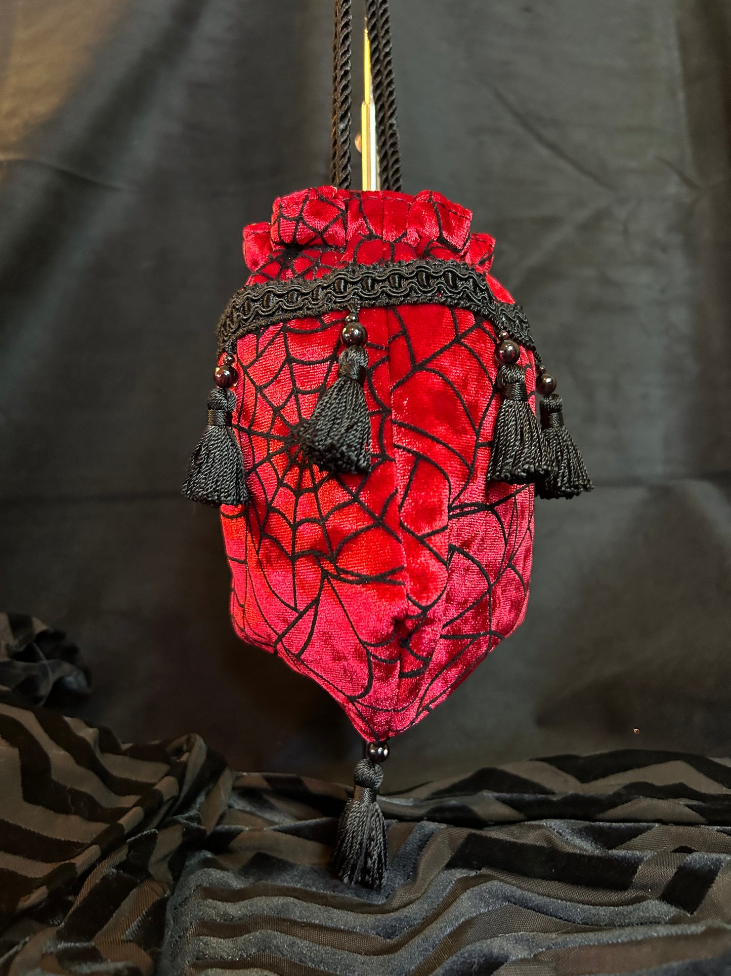 Crimson Webs Mini Drawstring Bag *Exclusive*