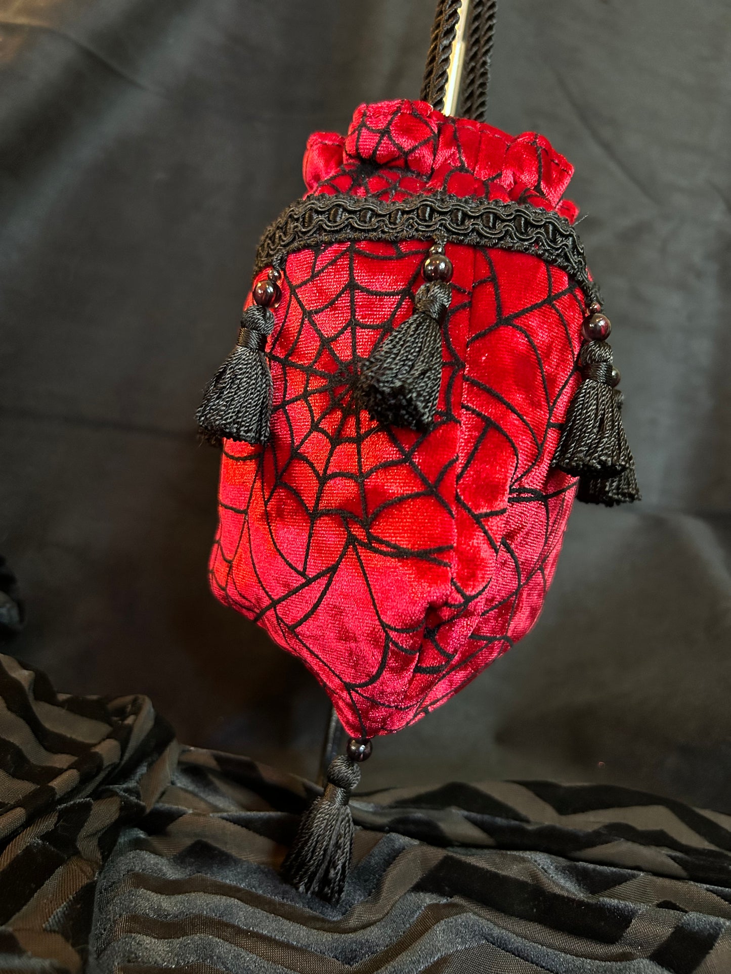 Crimson Webs Mini Drawstring Bag *Exclusive*
