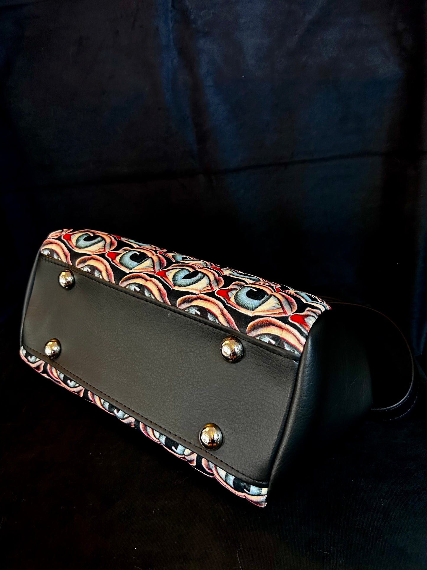 Creepy Eyes Large Kisslock Handbag