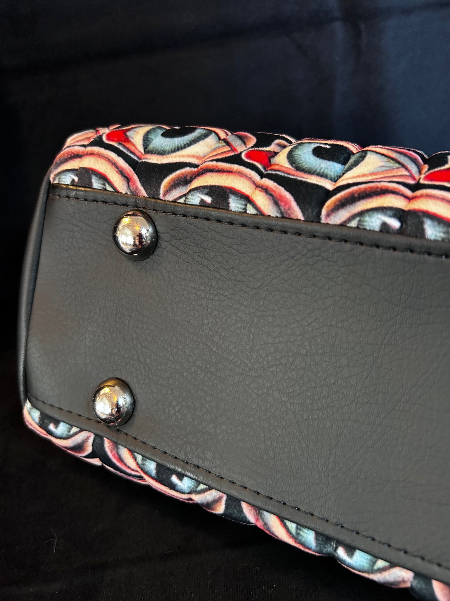 Creepy Eyes Large Kisslock Handbag
