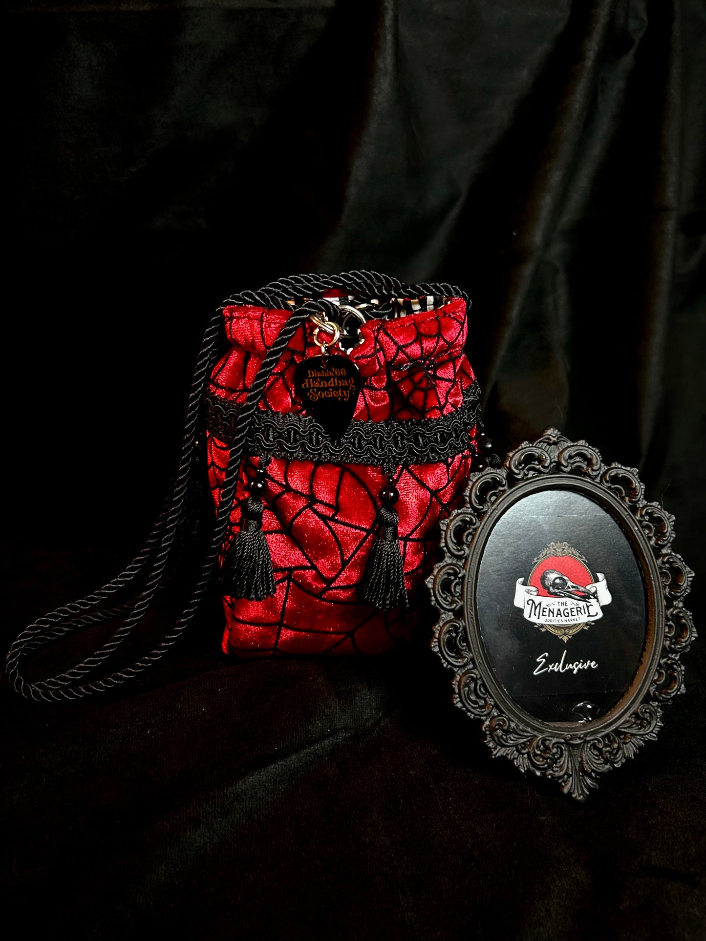 Crimson Webs Mini Drawstring Bag *Exclusive*