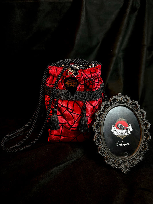 Crimson Webs Mini Drawstring Bag *Exclusive*