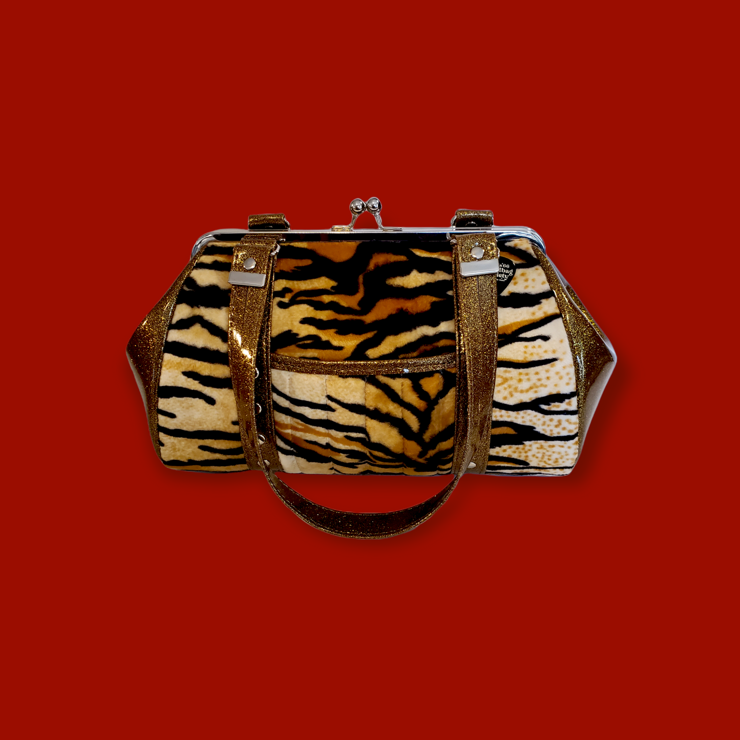 Kitten Handbag - Tiger and Gold Sparkle