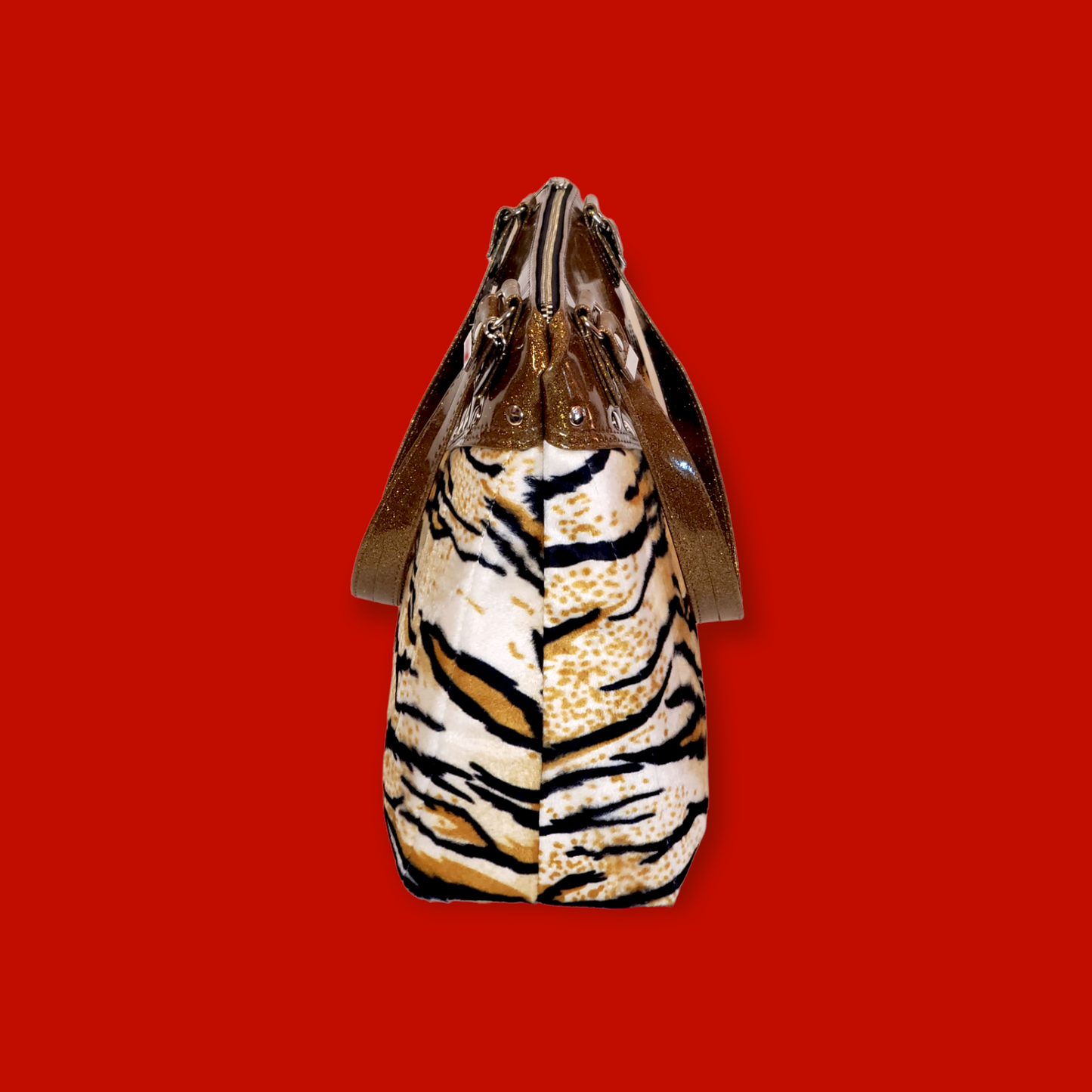 Kitten Tufted Tote - Tiger + Gold