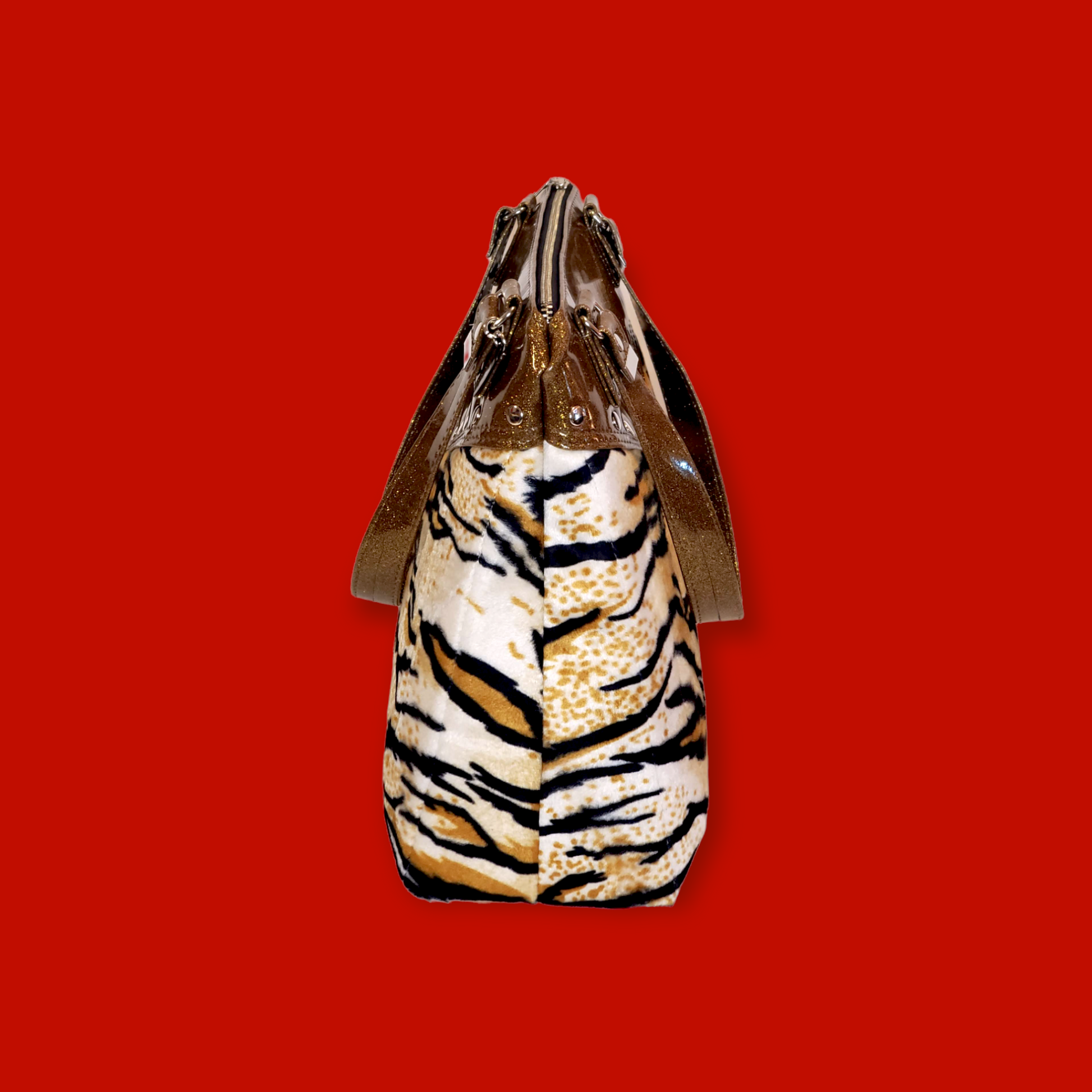 Kitten Tufted Tote - Tiger + Gold