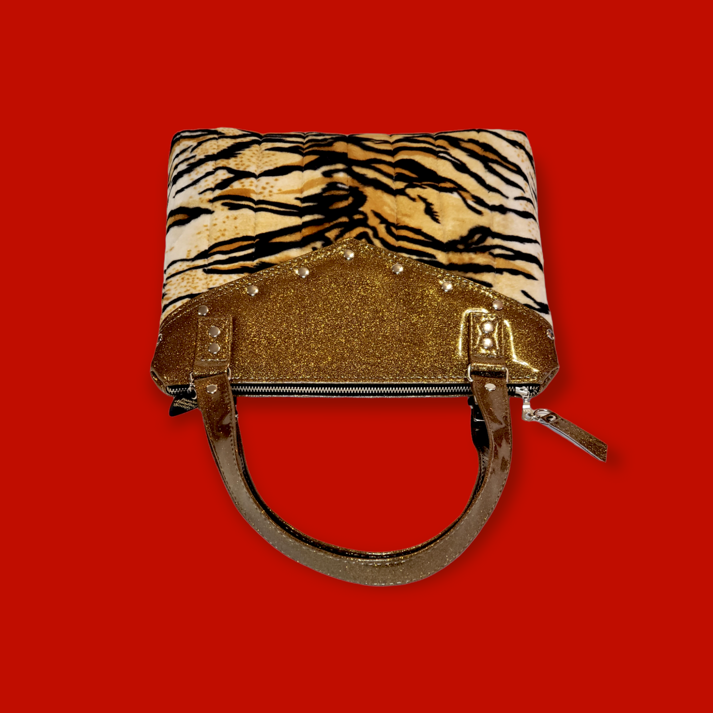 Kitten Tufted Tote - Tiger + Gold
