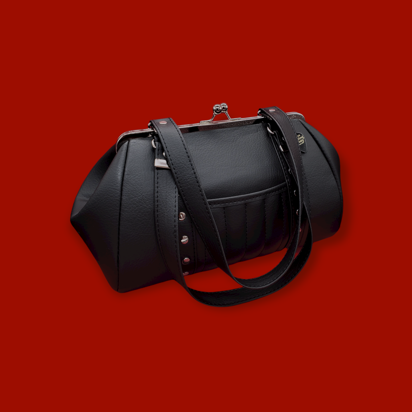 Necromancy Handbag - Black Vegan Leather