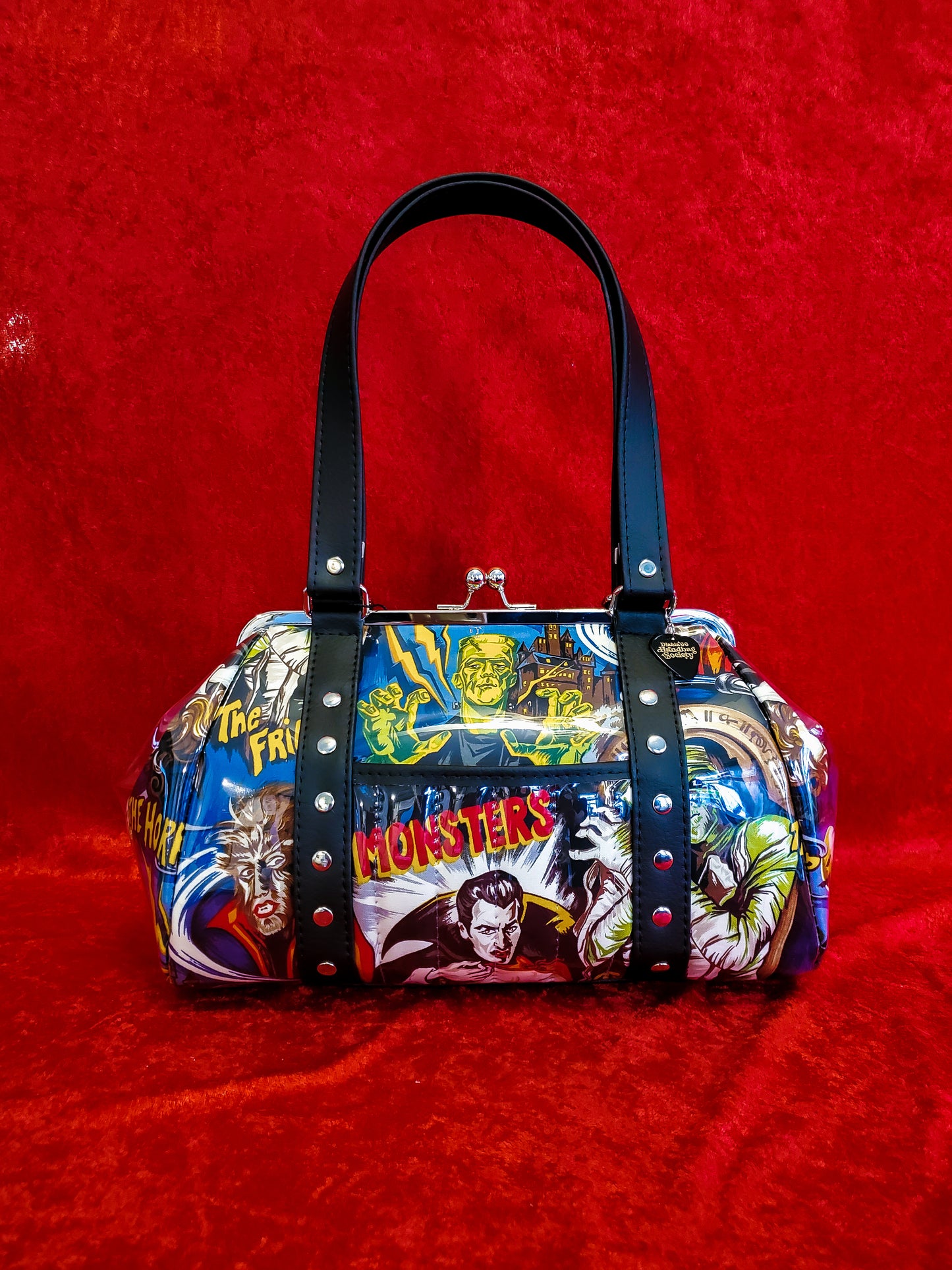 Midnight Monster Large Kisslock Handbag