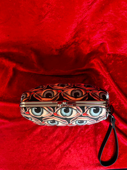 Creepy Eyes Mini Kisslock Handbag