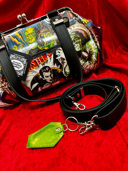 Midnight Monster Large Kisslock Handbag