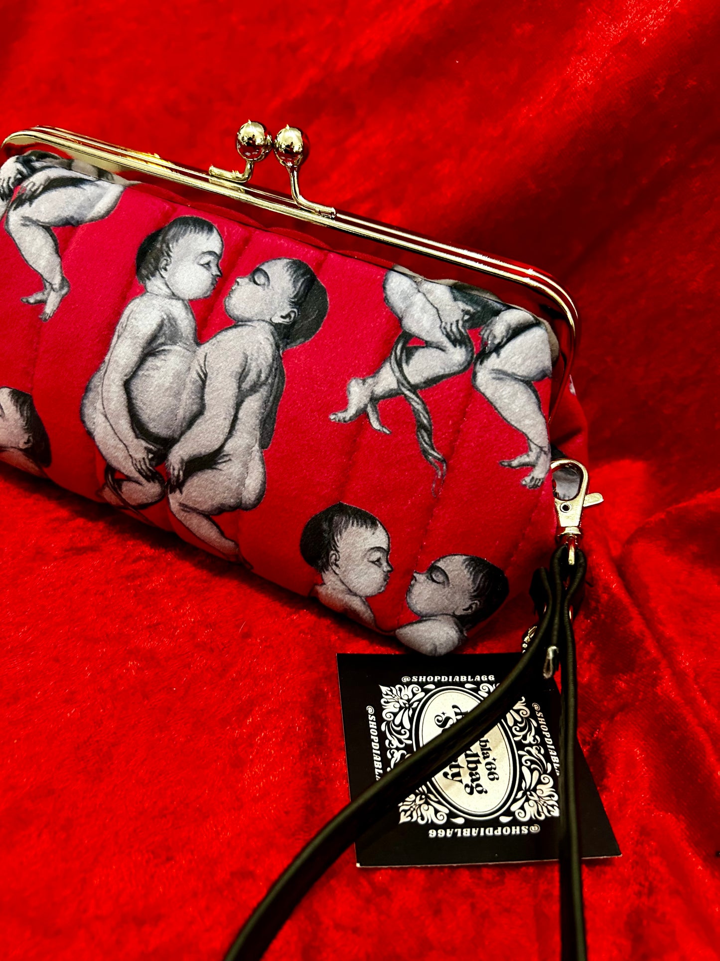 Conjoined Twins Mini Kisslock Handbag