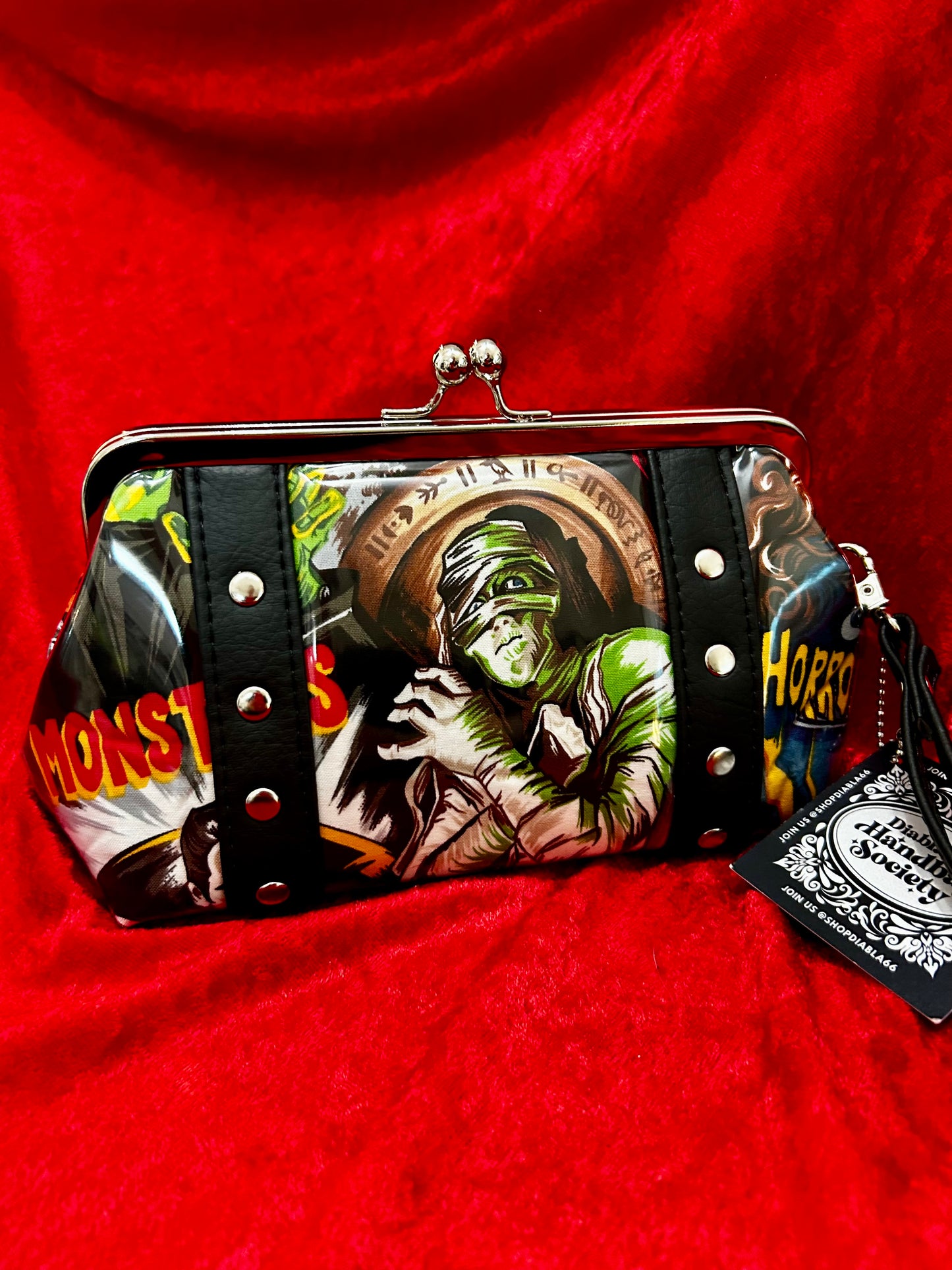 Midnight Monster Mini Kisslock Bag