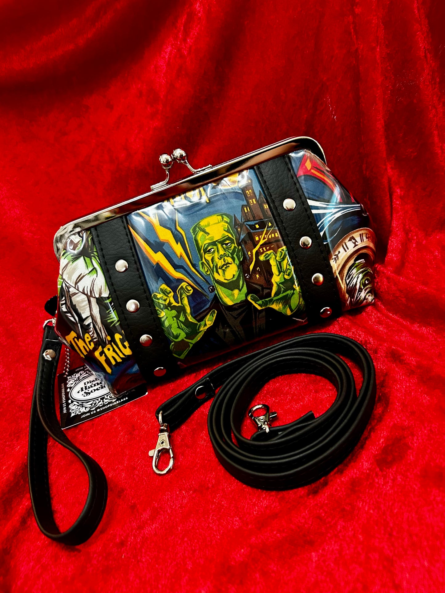 Midnight Monster Mini Kisslock Bag