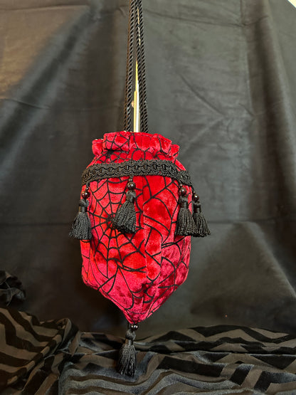 PRE-ORDER Crimson Webs Mini Drawstring Bag *Exclusive*