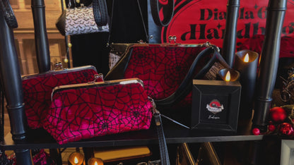 PRE-ORDER Crimson Webs Large Kisslock Handbag *Exclusive*