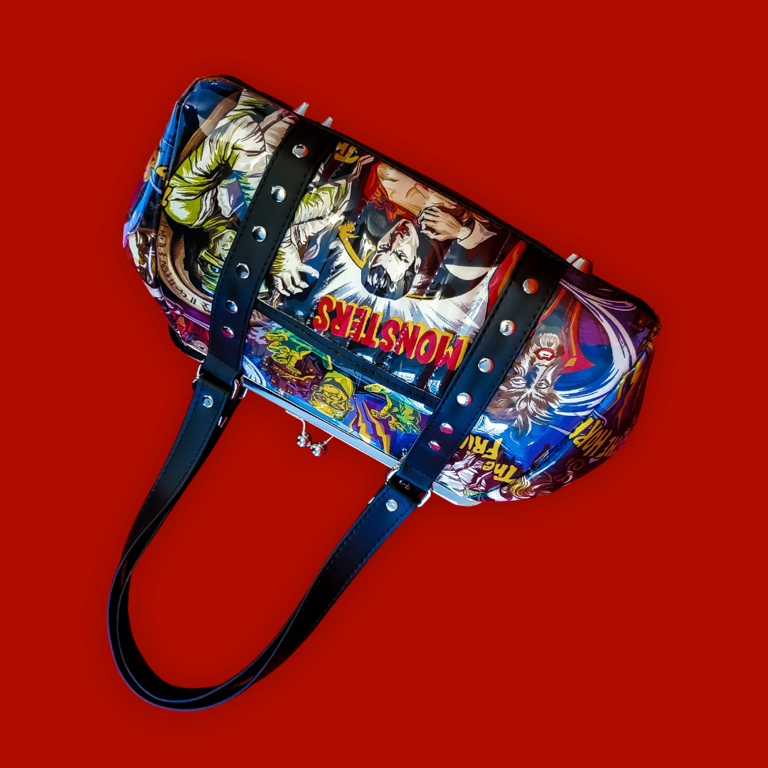 Midnight Monster Large Kisslock Handbag