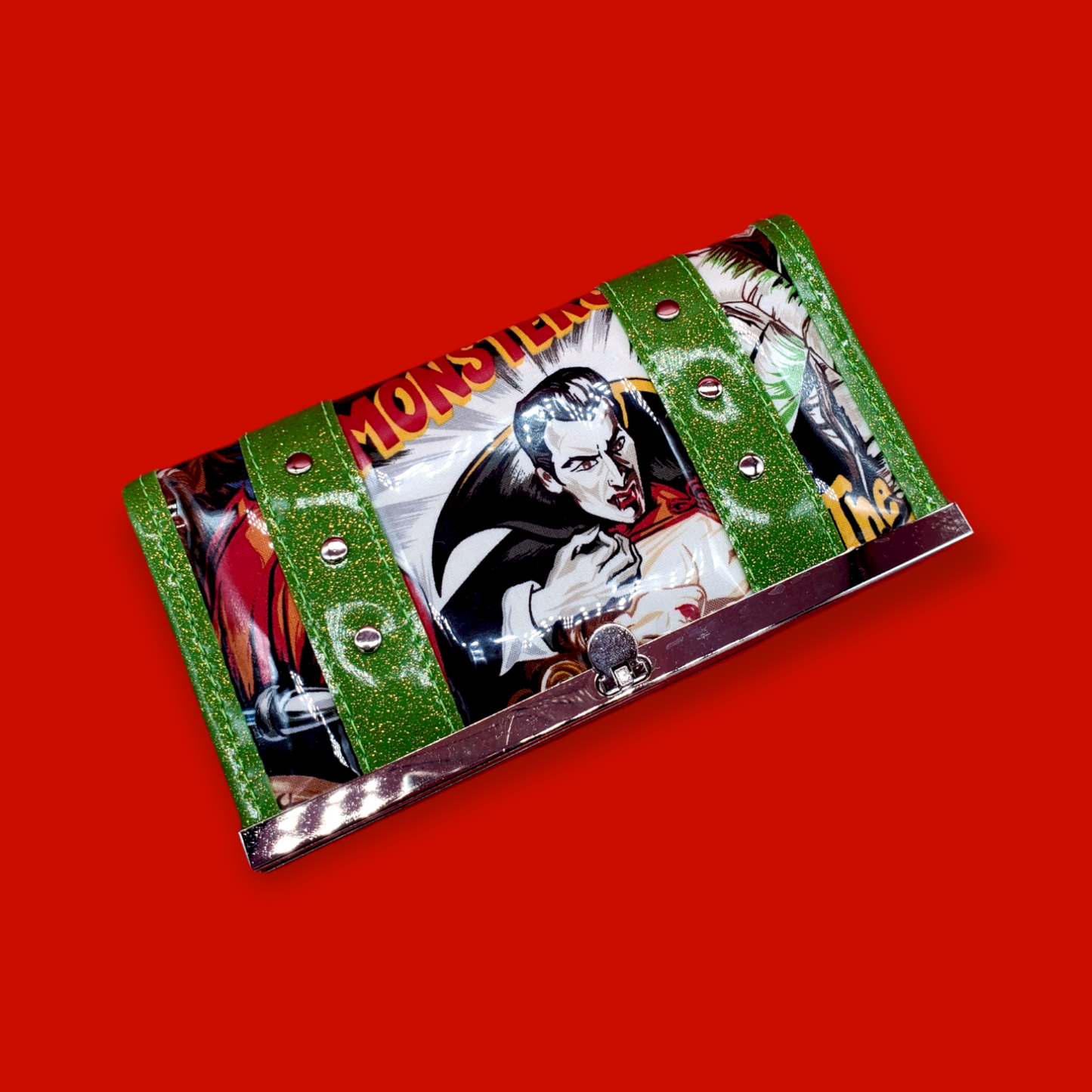 Midnight Monster Movie Wallet - S lime Green