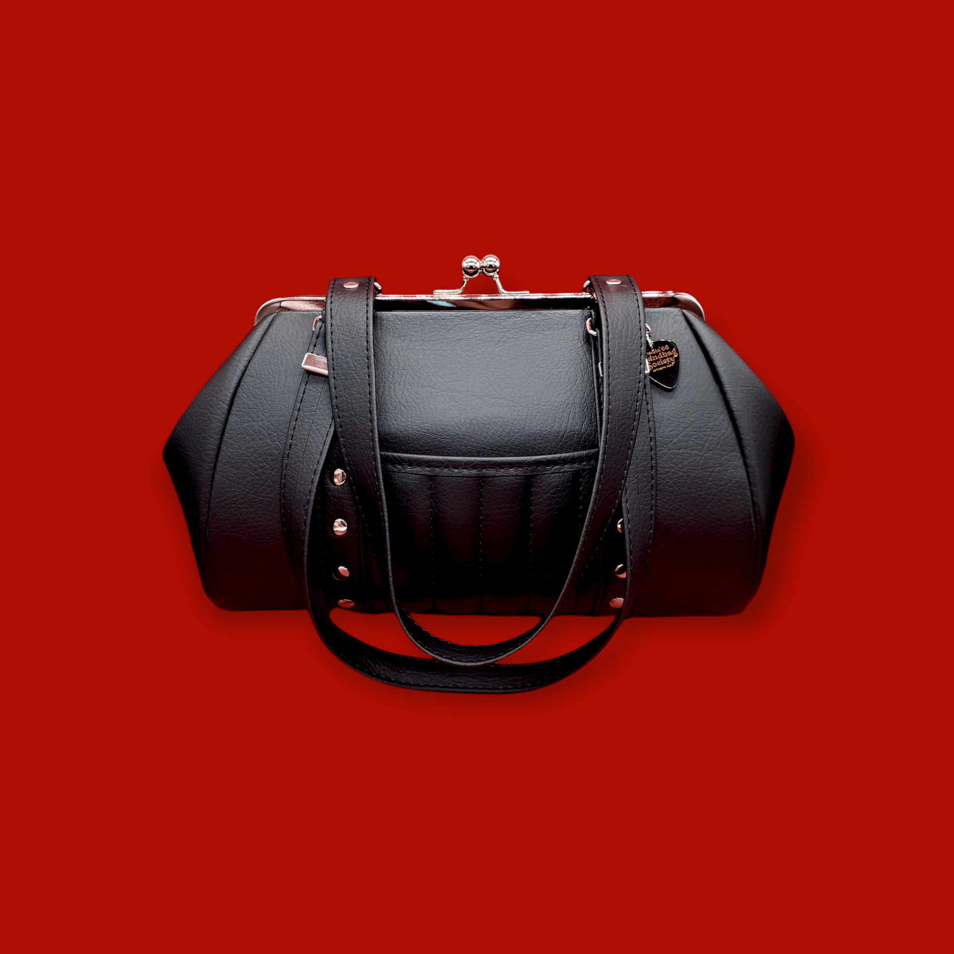 Necromancy Handbag - Black Vegan Leather