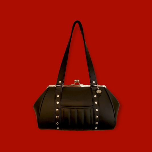 Necromancy Handbag - Black Vegan Leather
