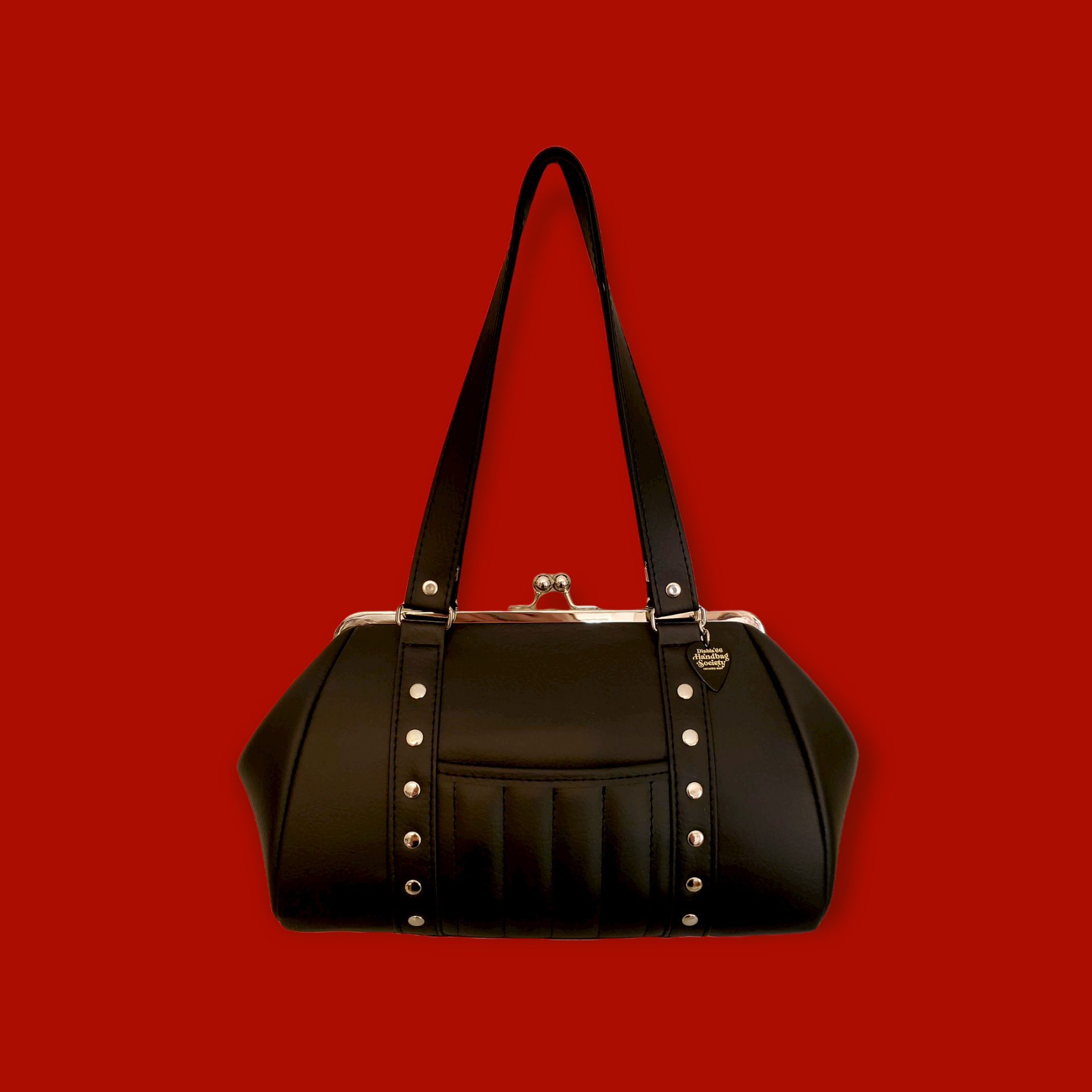 パックマン Necromancy_Handbag_Black_Vegan